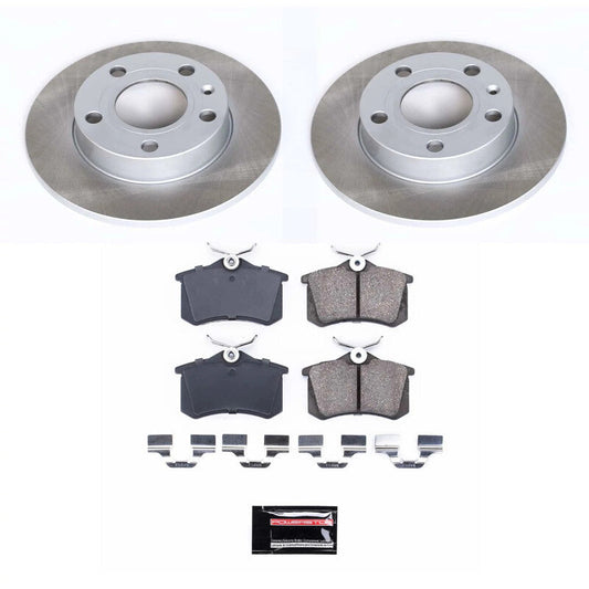PowerStop 02-05 Audi A4 Quattro Rear Semi-Coated Rotor Kit (SC3129)