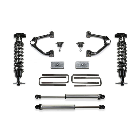 Fabtech 1.5in Budget System w/ Dual 2.5in & 2.25in | GM K1500 Pickup (19-22) w/ Trail Boss/AT4 Package (K1153DL)