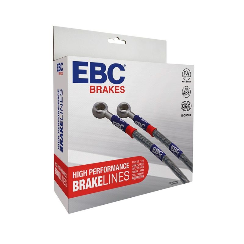 EBC Brakes BLA7216-3L EBC Stainless Braided Brake Lines for 02-05 Ram 1500