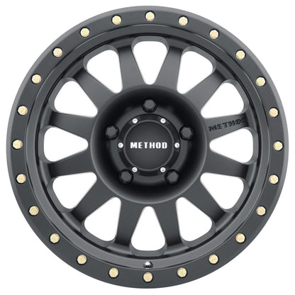 (set of 4) Method MR304 Double Standard Matte Black | 17x8.5" +0mm | 5x5in Wheel