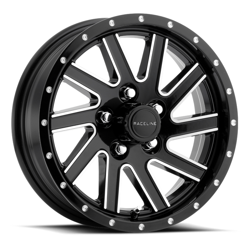 (set of 4) Raceline 820 Twisted Black & Machined | 15x6" +0mm | 6x139.7mm Wheel