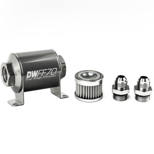 DeatschWerks Universal 70mm 40 Microns Fuel Filter Kit (8-03-070-040K-10/-38/-516/-6/-8)