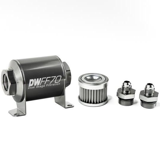 DeatschWerks Universal 70mm 40 Microns Fuel Filter Kit (8-03-070-040K-10/-38/-516/-6/-8)