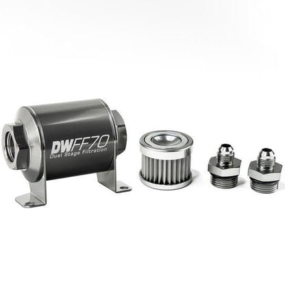 DeatschWerks Universal 70mm 40 Microns Fuel Filter Kit (8-03-070-040K-10/-38/-516/-6/-8)
