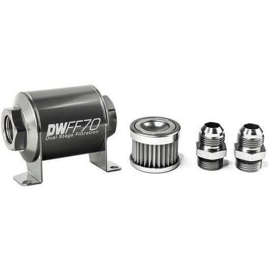 DeatschWerks Universal 70mm 40 Microns Fuel Filter Kit (8-03-070-040K-10/-38/-516/-6/-8)
