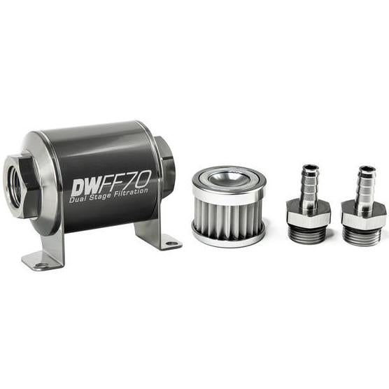 DeatschWerks Universal 70mm 40 Microns Fuel Filter Kit (8-03-070-040K-10/-38/-516/-6/-8)
