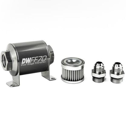 DeatschWerks Universal 70mm 40 Microns Fuel Filter Kit (8-03-070-040K-10/-38/-516/-6/-8)