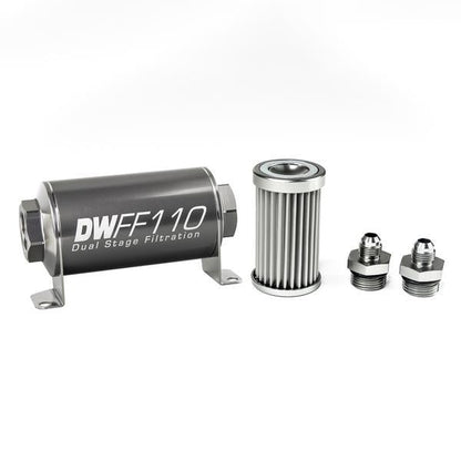 Deatschwerks Universal 40 Micron 110mm Fuel Filter Kit (8-03-110-040K-10/-38/-516/-6/-8)