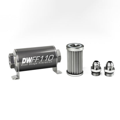 Deatschwerks Universal 40 Micron 110mm Fuel Filter Kit (8-03-110-040K-10/-38/-516/-6/-8)