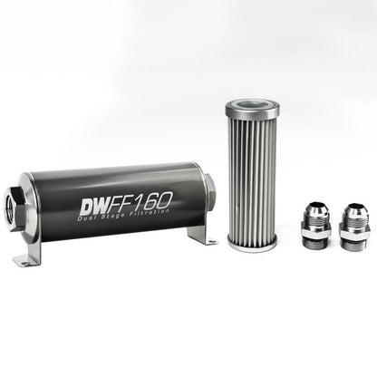 Deatschwerks Universal 10 Micron 160mm Fuel Filter Kit (8-03-160-010K-10/-38/-516/-6/-8)