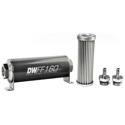 Deatschwerks Universal 100 Micron 160mm Fuel Filter Kit (8-03-160-100K-10/-38/-516/-6/-8)