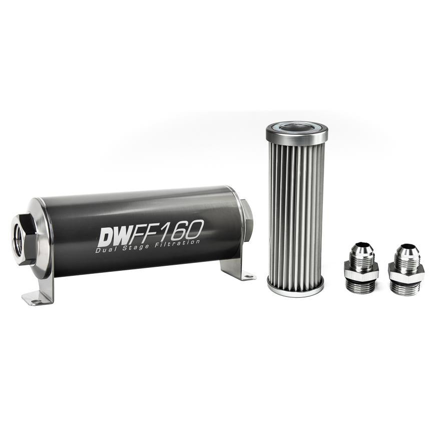 Deatschwerks Universal 100 Micron 160mm Fuel Filter Kit (8-03-160-100K-10/-38/-516/-6/-8)
