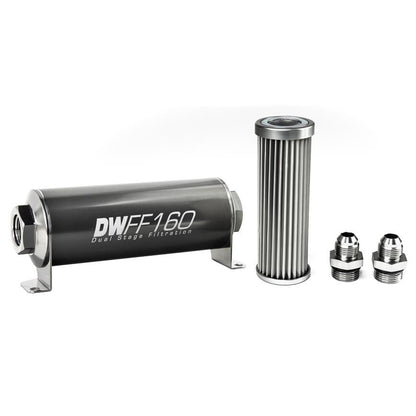 Deatschwerks Universal 100 Micron 160mm Fuel Filter Kit (8-03-160-100K-10/-38/-516/-6/-8)