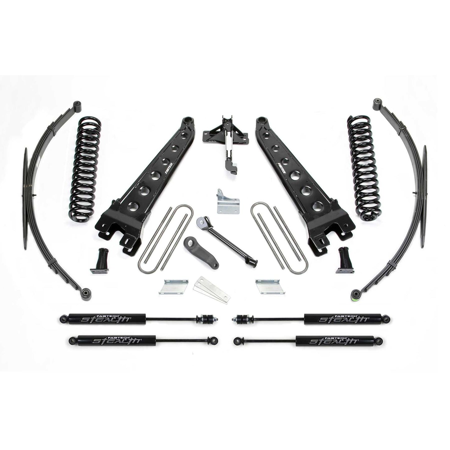 Fabtech 8" Radius Arm System w/ Coils & Rear Leaf Springs & Stealth | Ford F250/350 4WD (08-16) (K2128M)