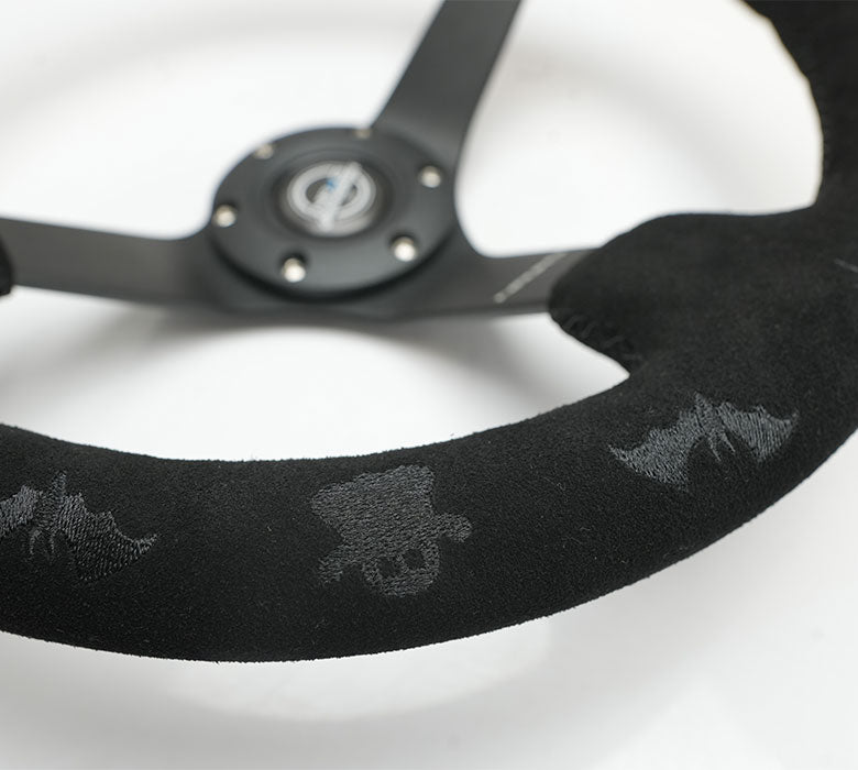 NRG 350MM 3" DEEP DISH SPOOKY STEERING WHEEL SUEDE