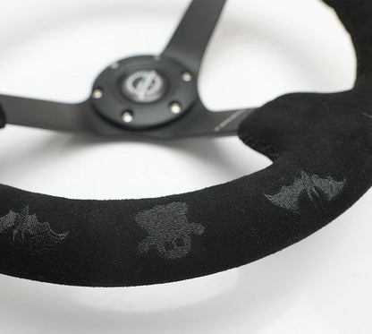 NRG 350MM 3" DEEP DISH SPOOKY STEERING WHEEL SUEDE