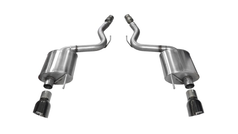 CORSA Sport, Touring / 3.0 in Axle-Back 4.5 in Tips | Mustang GT (14329BLK)