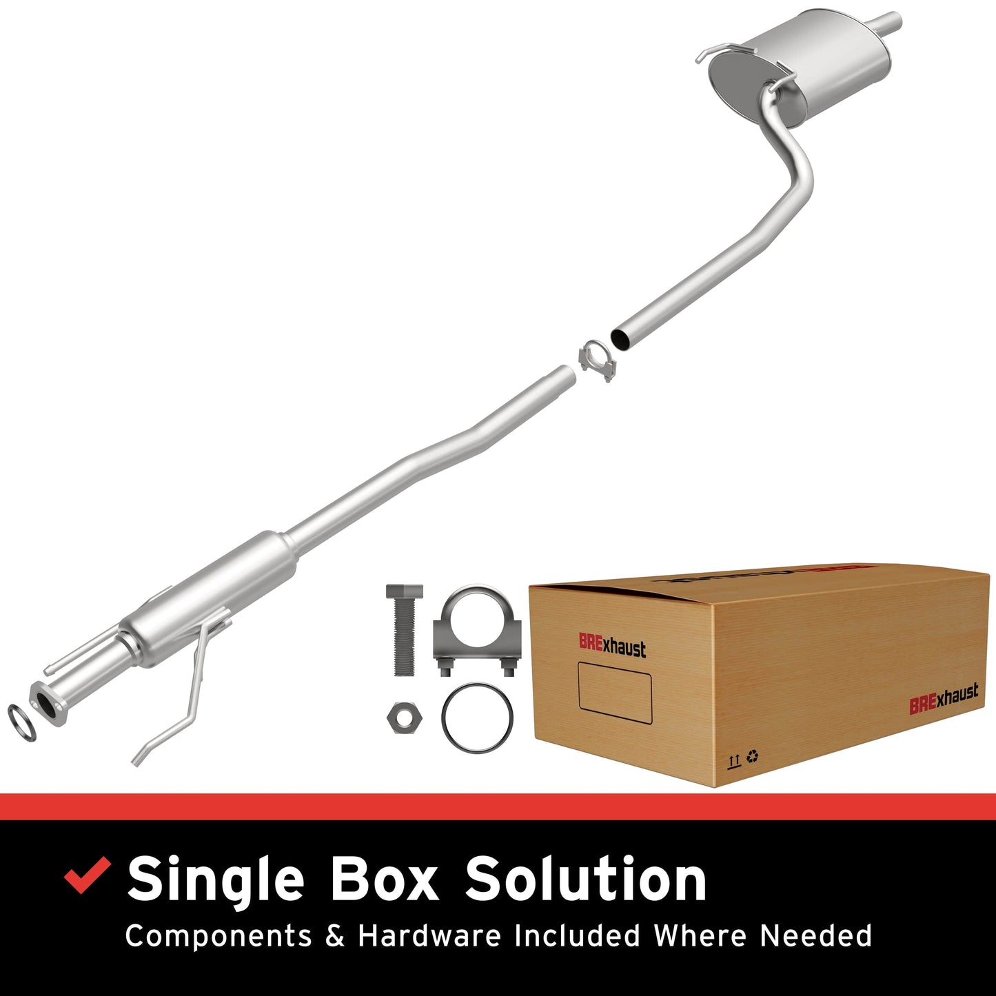 BRExhaust 2004-2007 Suzuki Aerio 2.3L Direct-Fit Replacement Exhaust System