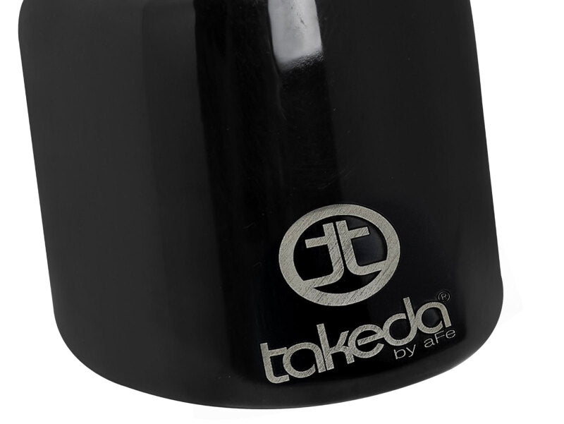 aFe Takeda Universal Exhaust Tip 2-1/2 IN Inlet x 4 IN Outlet x 6 IN L- Black