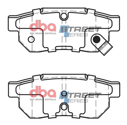 DBA Rear Street Series Brake Pads | Honda Civic Si (92-00) (DB1163SS)