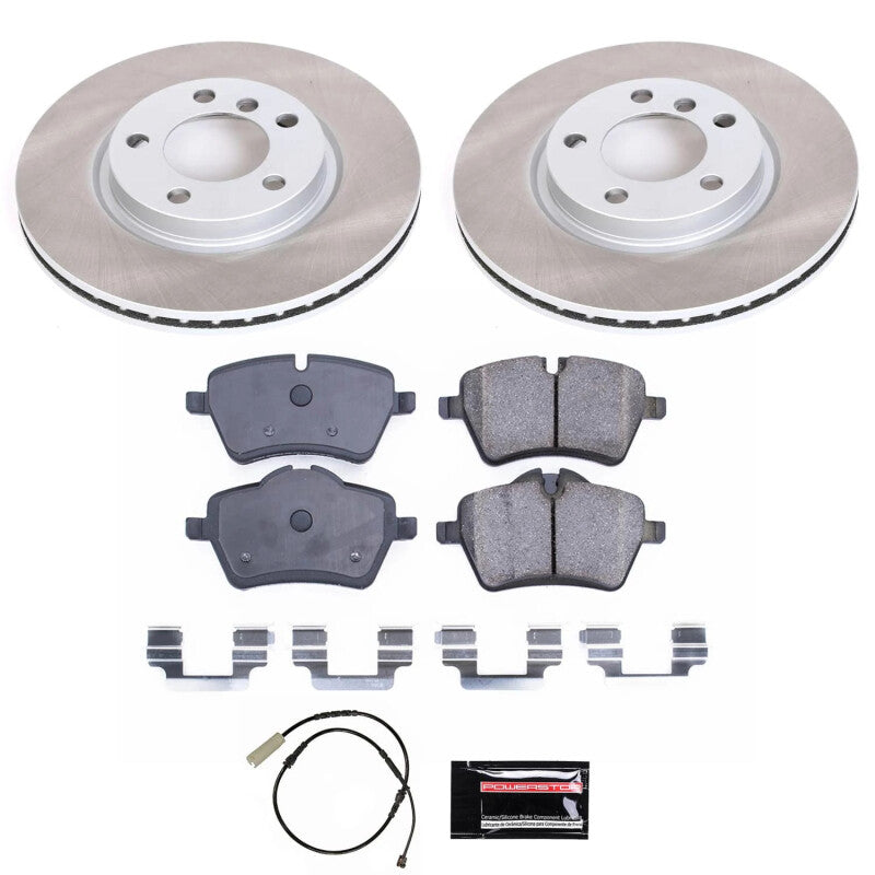 PowerStop 13-16 Mini Cooper Paceman Front Semi-Coated Rotor Kit (SC6665)
