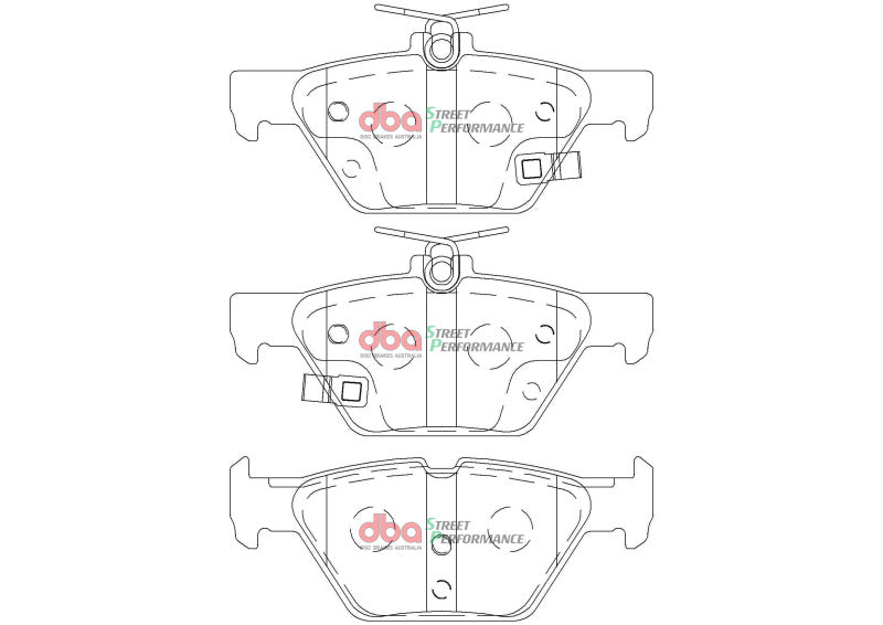 DBA Street Perf Rear Brake Pads | Subaru Impreza/Levorg/WRX w/ E-Brake (15-21) (DB2398SP)