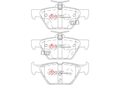 DBA Street Perf Rear Brake Pads | Subaru Impreza/Levorg/WRX w/ E-Brake (15-21) (DB2398SP)