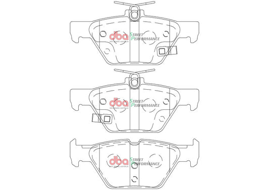 DBA Street Perf Rear Brake Pads | Subaru Impreza/Levorg/WRX w/ E-Brake (15-21) (DB2398SP)