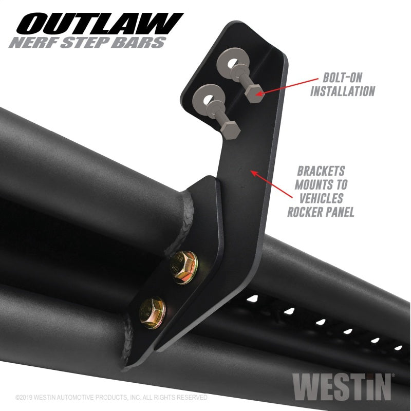 Westin 58-53565 Outlaw Nerf Step Bar For 2011-2018 Ram 1500 Crew Cab Pickup