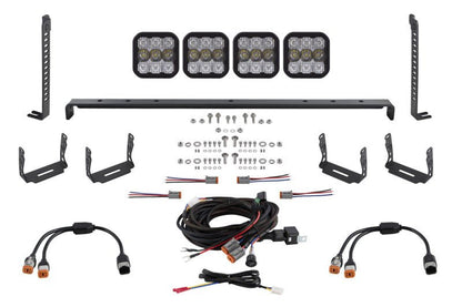 Diode Dynamics 14 - 23 Toyota 4Runner SS5 Stealth Grille LED 2 - 4 Pod Kit - White Combo | Toyota 4Runner (14 - 23) (DD7542) - WheelFlip