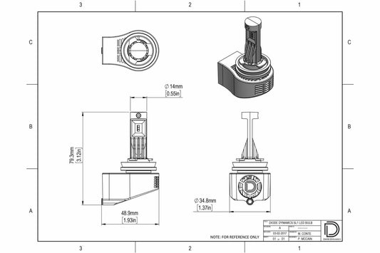 Diode Dynamics DD LED Anti-Flicker Moduless: H11/H9/H8 - Set (DD3021P)