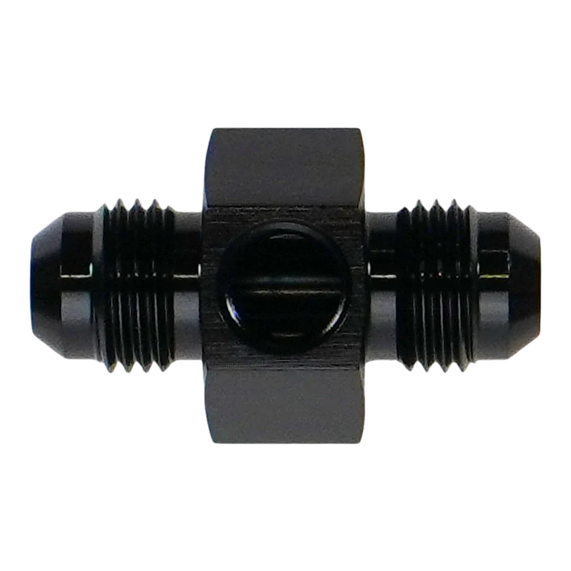 DeatschWerks 6AN Male Flare Gauge Adapter with 1/8" NPT Gauge Port - 6-02-0770-B