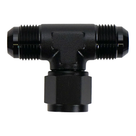 DeatschWerks 10AN Male Flare to Female Flare Swivel Tee on 90 - 6-02-0776-B