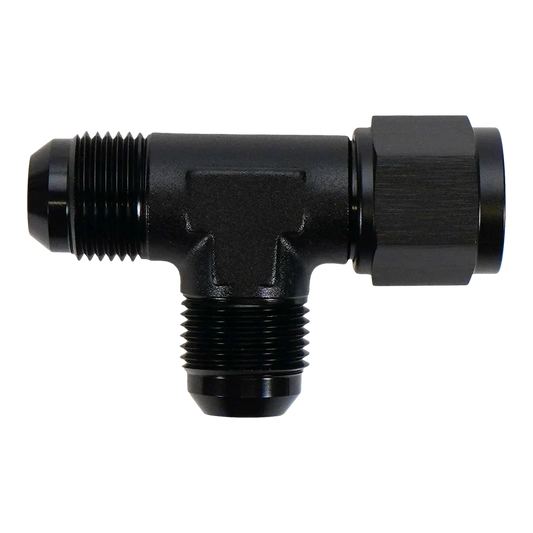 DeatschWerks 10AN Male Flare to Female Flare Swivel Tee on Straight - dw-6-02-0779-B