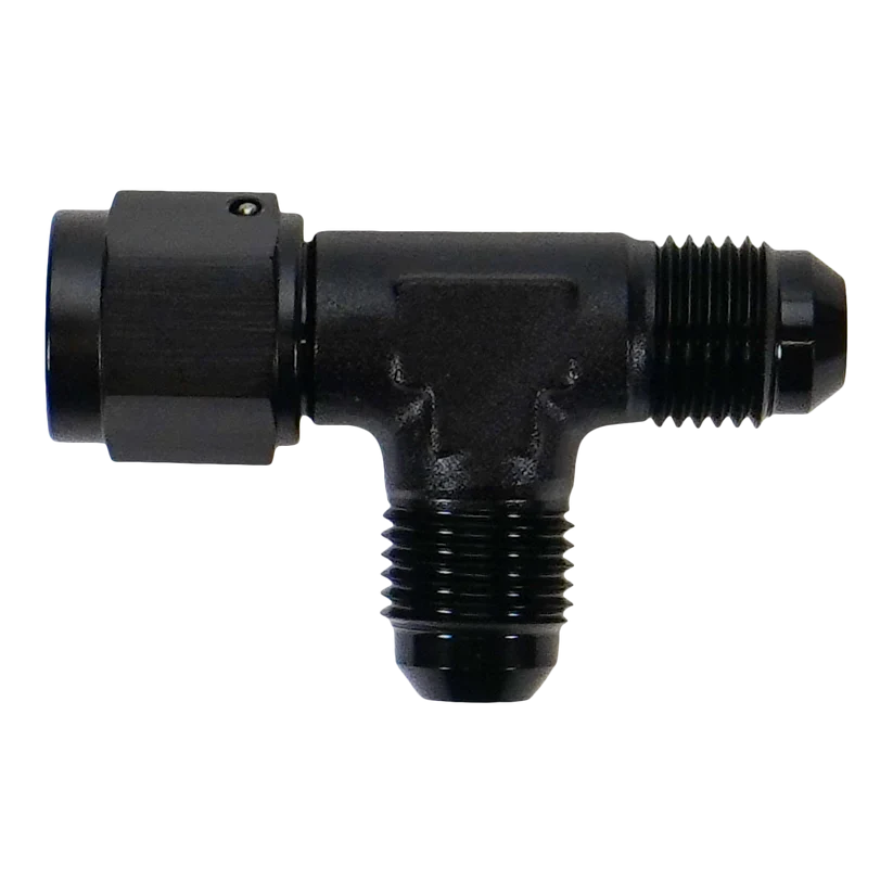 DeatschWerks 6AN Male Flare to Female Flare Swivel Tee on Straight - 6-02-0780-B