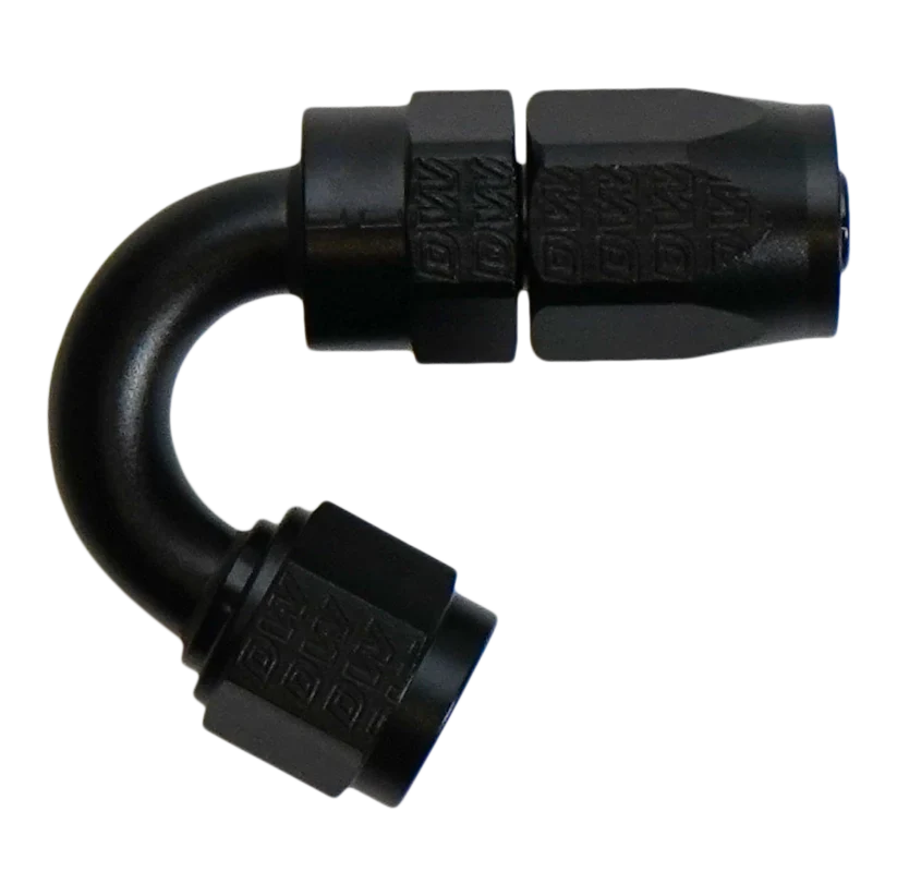 DeatschWerks 6 AN Female Flare Swivel 150-degree Hose End CPE - 6-02-0830-B
