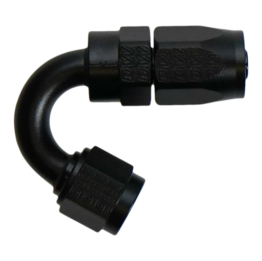 DeatschWerks 6 AN Female Flare Swivel 150-degree Hose End CPE - 6-02-0830-B