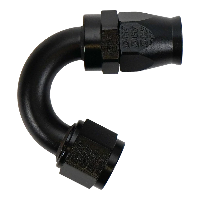 DeatschWerks 10 AN Female Flare Swivel (Incl Ferule/Olive) 150-degree Hose End PTFE - 6-02-0881-B