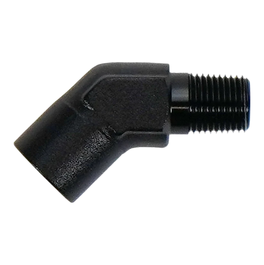 DeatschWerks 1/8" NPT Female to 1/8" NPT Male 45-Degree Fitting - 6-02-0919-B