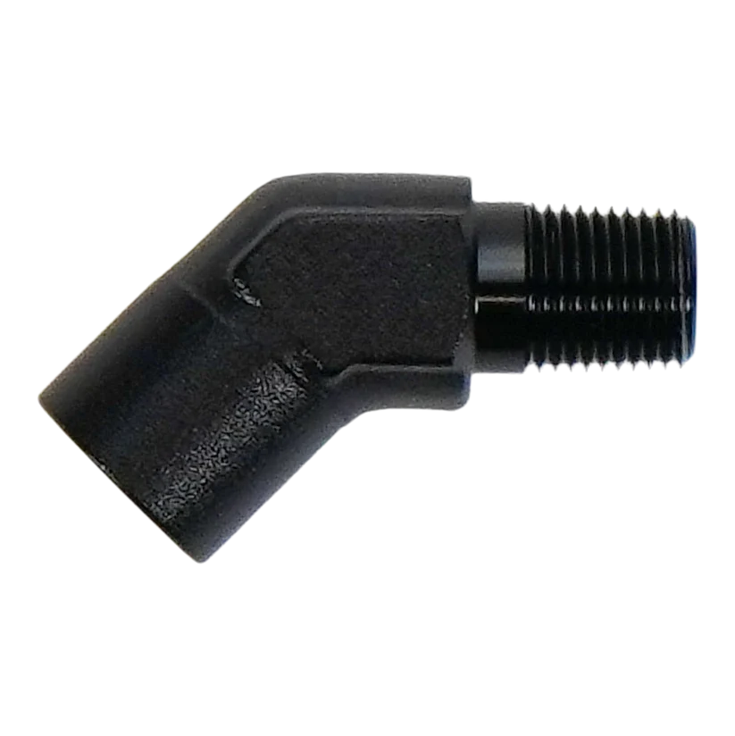 DeatschWerks 1/8" NPT Female to 1/8" NPT Male 45-Degree Fitting - 6-02-0919-B