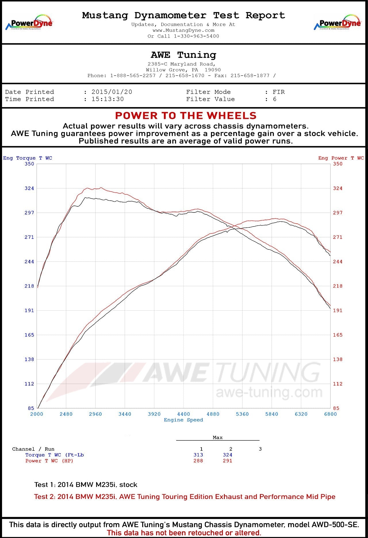 AWE Tuning Performance Mid Pipe for BMW F2X M240i (3015-11034)
