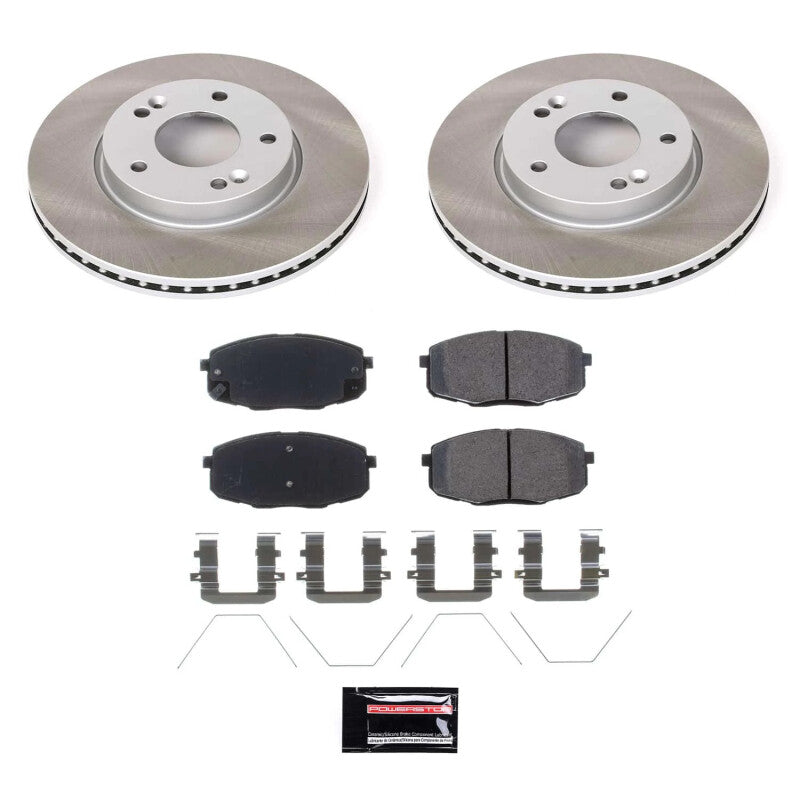 PowerStop 17-19 Kia Soul Front Semi-Coated Rotor Kit (SC8007)