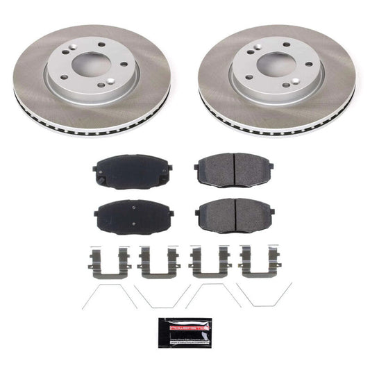 PowerStop 17-19 Kia Soul Front Semi-Coated Rotor Kit (SC8007)