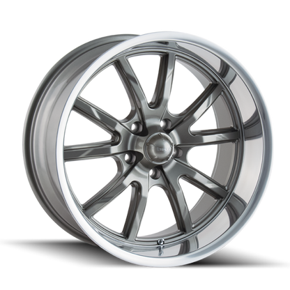 Ridler Wheels 650 Gloss Grey Polished | 18x9.5" +0mm | 5x127mm Wheel