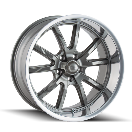 Ridler Wheels 650 Gloss Grey Polished | 18x8" +0mm | 5x120.65mm Wheel