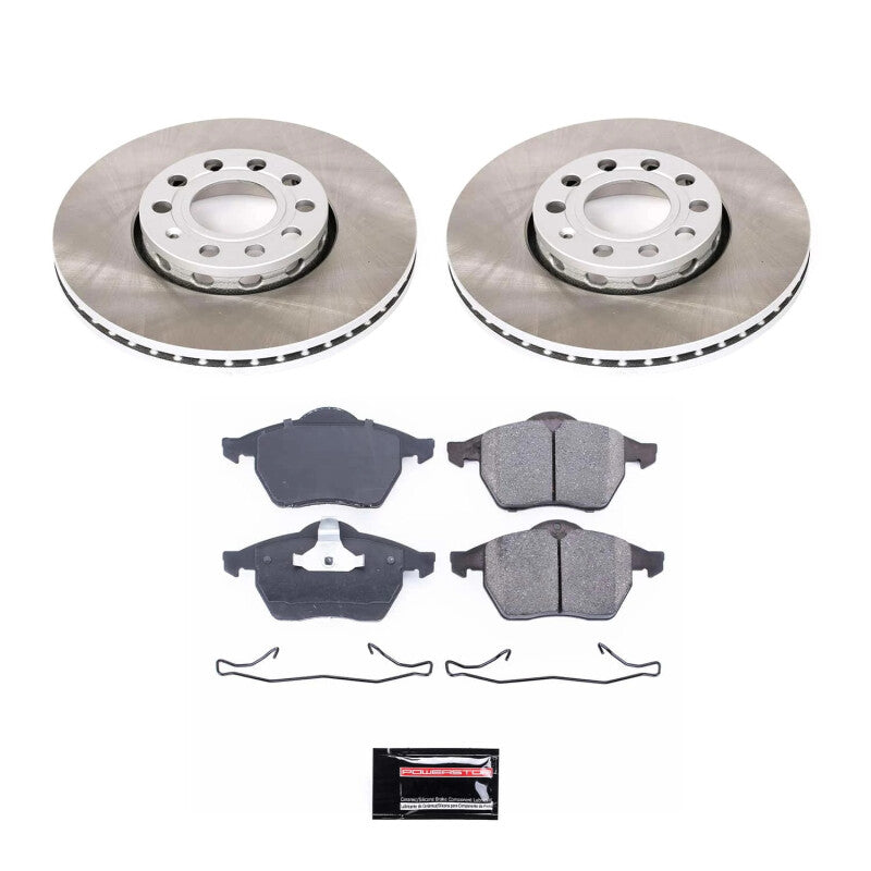 PowerStop 96-98 Audi A4 Quattro Front Semi-Coated Rotor Kit (SC3103)
