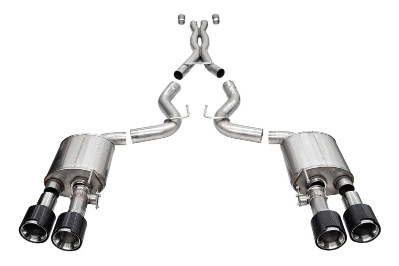 Corsa 20-22 Mustang GT500 3.0in Dual Rear Exit Catback w/ Tips | Ford Mustang (21292CF)