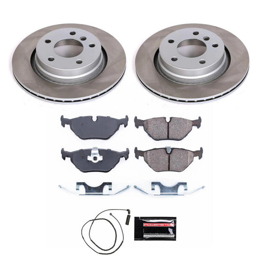 PowerStop 99-00 BMW 328i Rear Semi-Coated Rotor Kit (SC877)