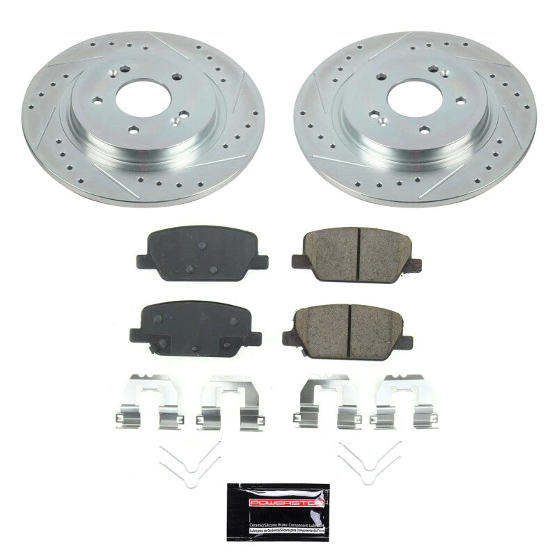 PowerStop 20-22 Kia Telluride Rear Semi-Coated Rotor Kit (SC8310)