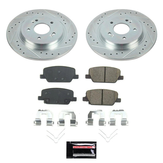 PowerStop 20-22 Kia Telluride Rear Semi-Coated Rotor Kit (SC8310)